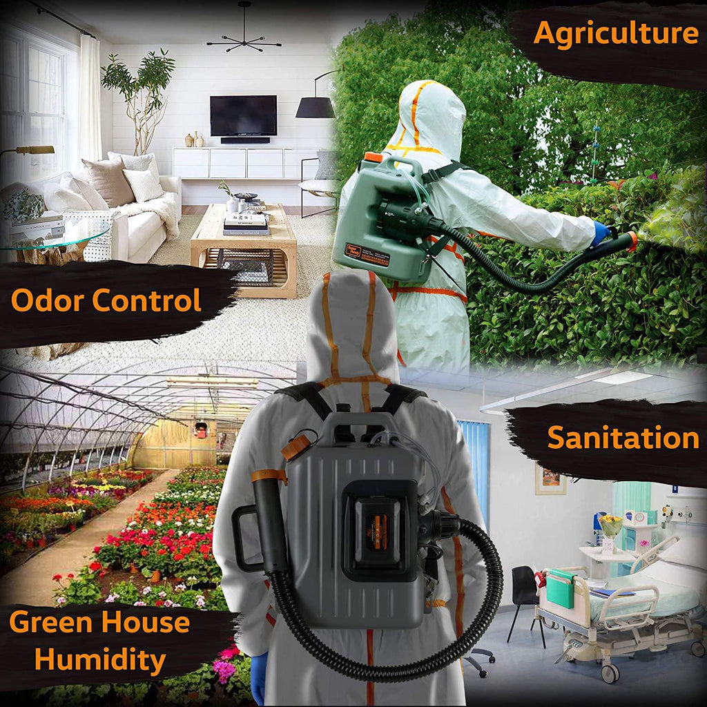 SuperHandy Fogger Machine Disinfectant ULV Sprayer with 48V DC Lithium Ion Cordless Mist Duster Blower