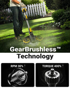 Brushless Cordless Weed Wacker, 4820 Gear Brushless Motor 20V Battery Powered Weed Eater, 3-in-1 Trimmer/Edger/Lawn Mower (5.2A Battery)