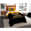 NHL Boston Bruins Comforter Set, Twin, Draft , Team Colors, Polyester, 2 Piece Set