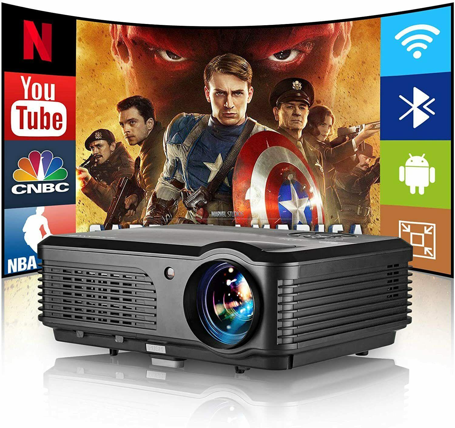 android wifi 5000lms fhd projector blue-tooth airplay miracast netflix tv zoom