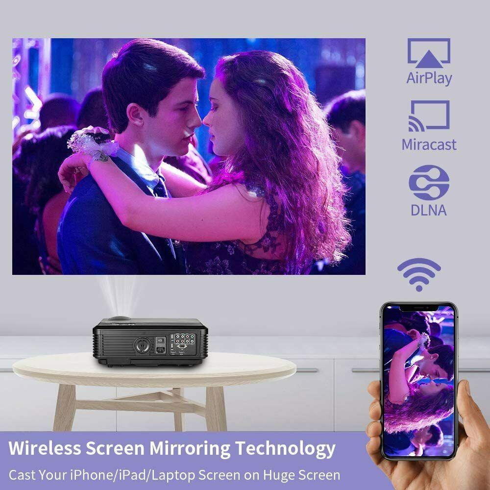 android wifi 5000lms fhd projector blue-tooth airplay miracast netflix tv zoom