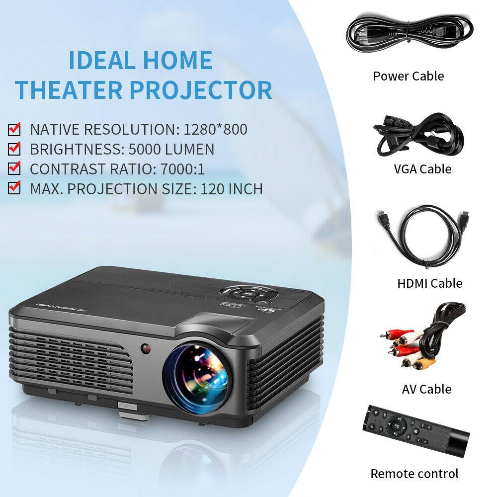 android wifi 5000lms fhd projector blue-tooth airplay miracast netflix tv zoom