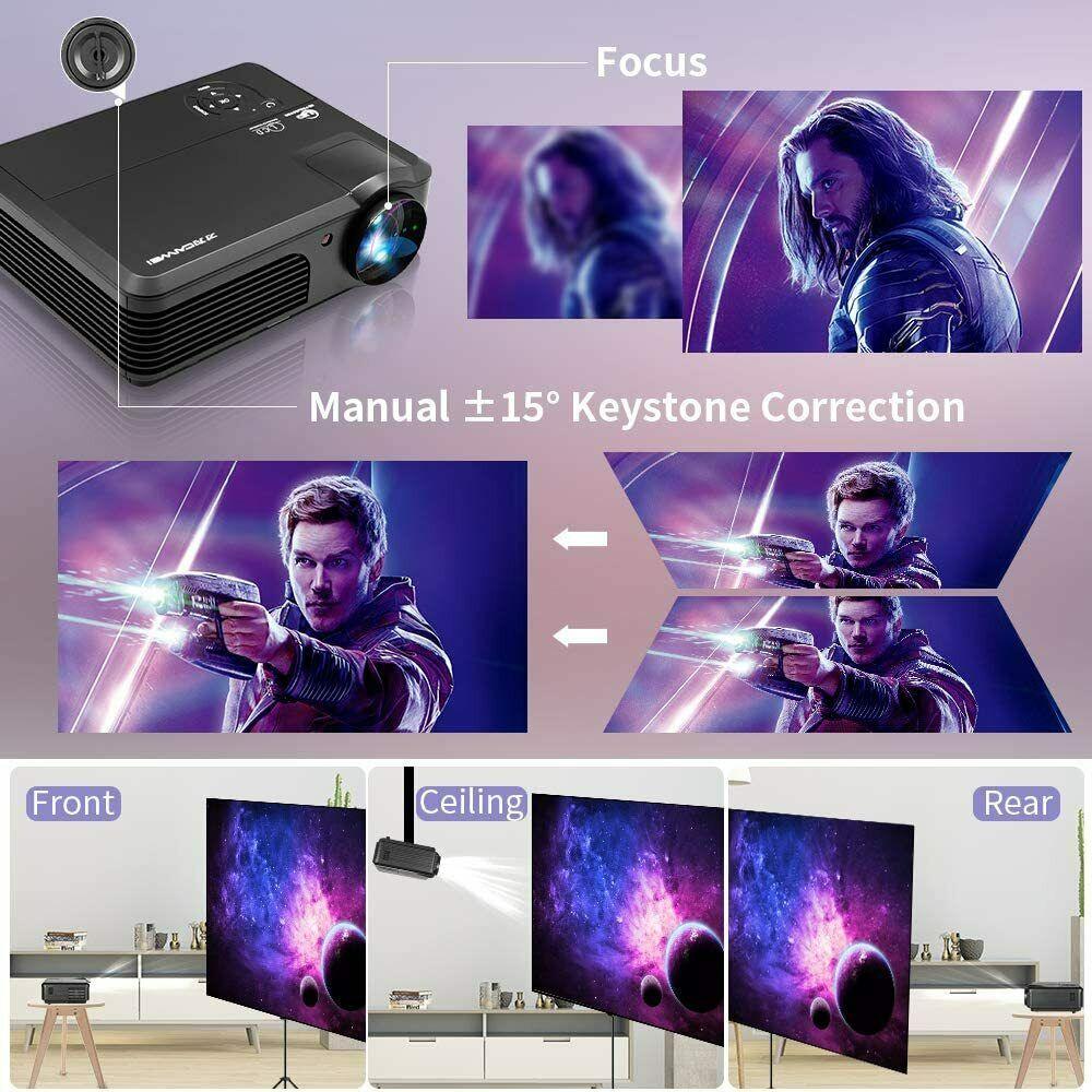 android wifi 5000lms fhd projector blue-tooth airplay miracast netflix tv zoom