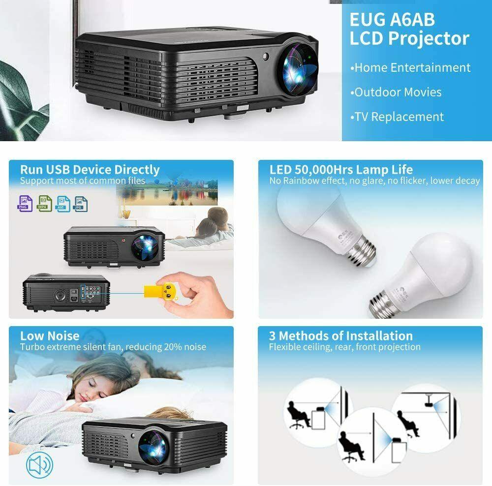android wifi 5000lms fhd projector blue-tooth airplay miracast netflix tv zoom