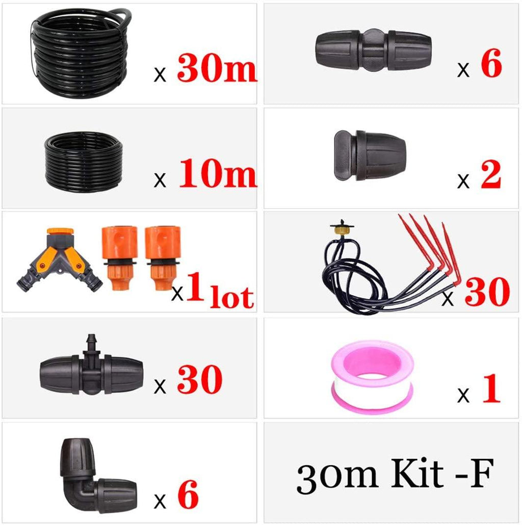 EECFSID 5M-30M 8/11Mm Main Line Potted Distribution Irrigation Drip System Indoor Greenhouse Garden Drop Watering Kit Irrigator 30M Kit