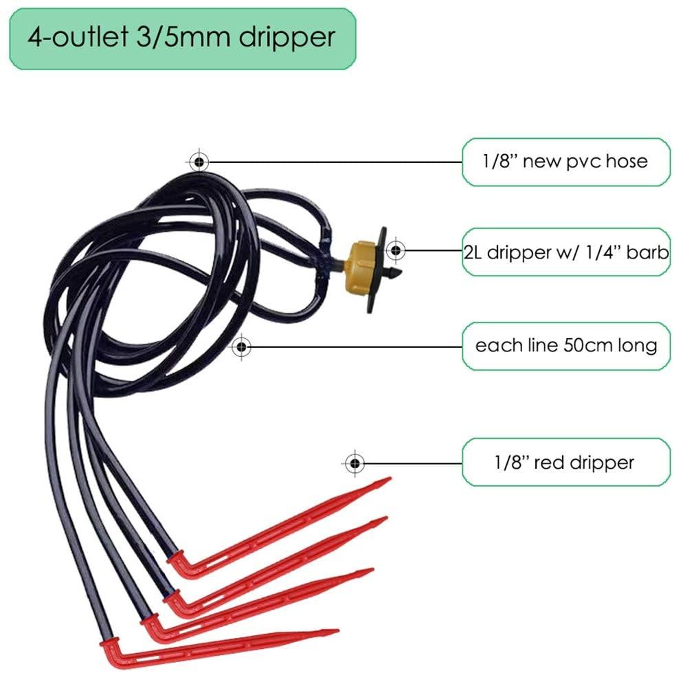 EECFSID 5M-30M 8/11Mm Main Line Potted Distribution Irrigation Drip System Indoor Greenhouse Garden Drop Watering Kit Irrigator 30M Kit