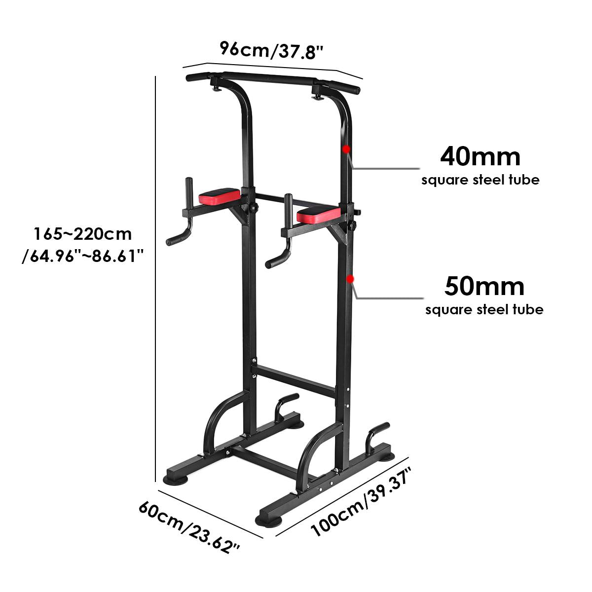 Multifunctional Power Tower with Push-up , Pull-up and Workout Dip Stations Dumbbell Bench for Home Workout Equipment Strength Training