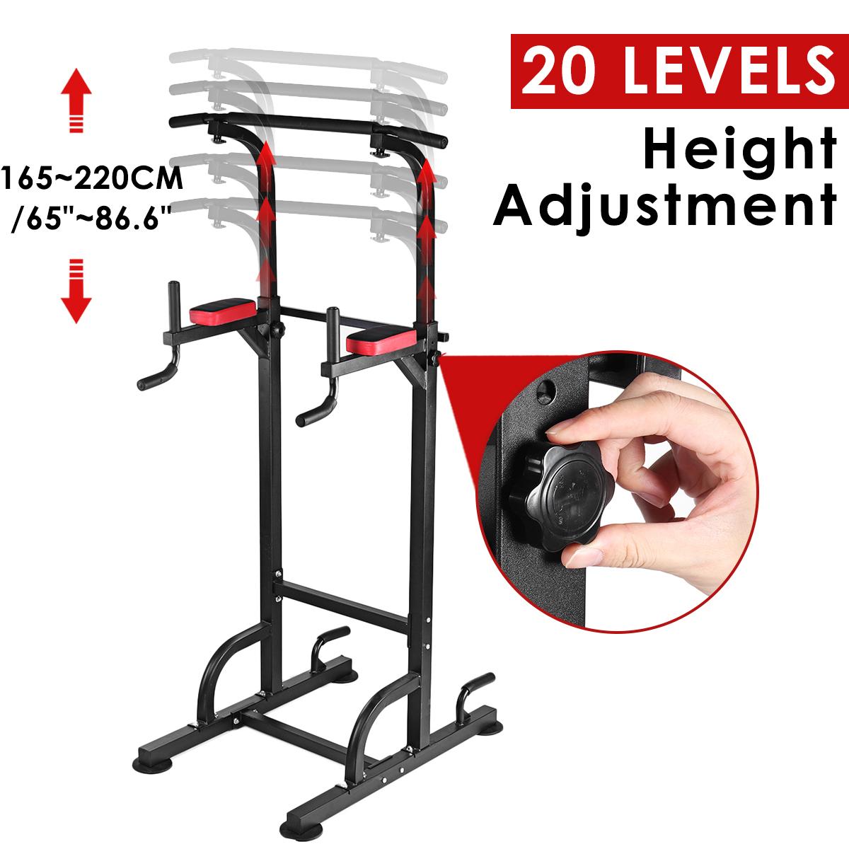 Multifunctional Power Tower with Push-up , Pull-up and Workout Dip Stations Dumbbell Bench for Home Workout Equipment Strength Training