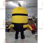 BIGGYMONKEYMinion Stuart Mascot Costume - Black Jumpsuit