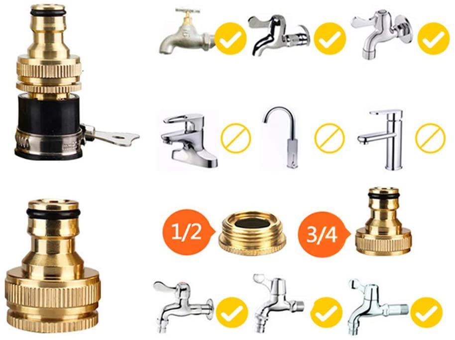 LHYCM Garden Hose with Nozzle, Portable Hose Car 5 Shapes Nozzle Flexible Hose Wall-Mounted for Outdoor Lawn Irrigation Car Wash Pet Bath,131 ft