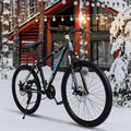 HOMBOM 26 inch Mountain Bike for Adult and Youth,Outdoor Bikes for Men Women,21 Speed Bicycle Full Suspension Disc Brake MTB Bikes Blue