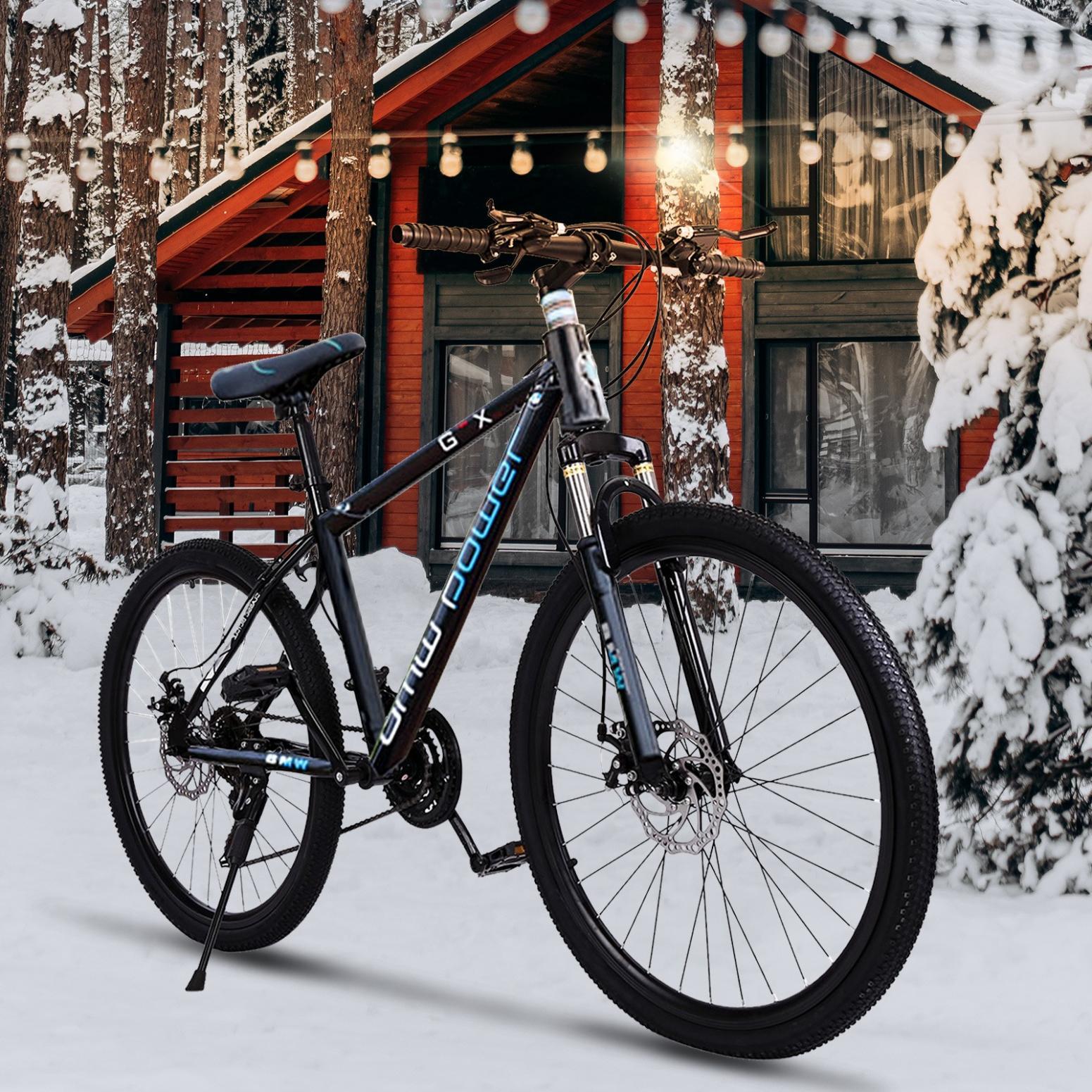HOMBOM 26 inch Mountain Bike for Adult and Youth,Outdoor Bikes for Men Women,21 Speed Bicycle Full Suspension Disc Brake MTB Bikes Blue