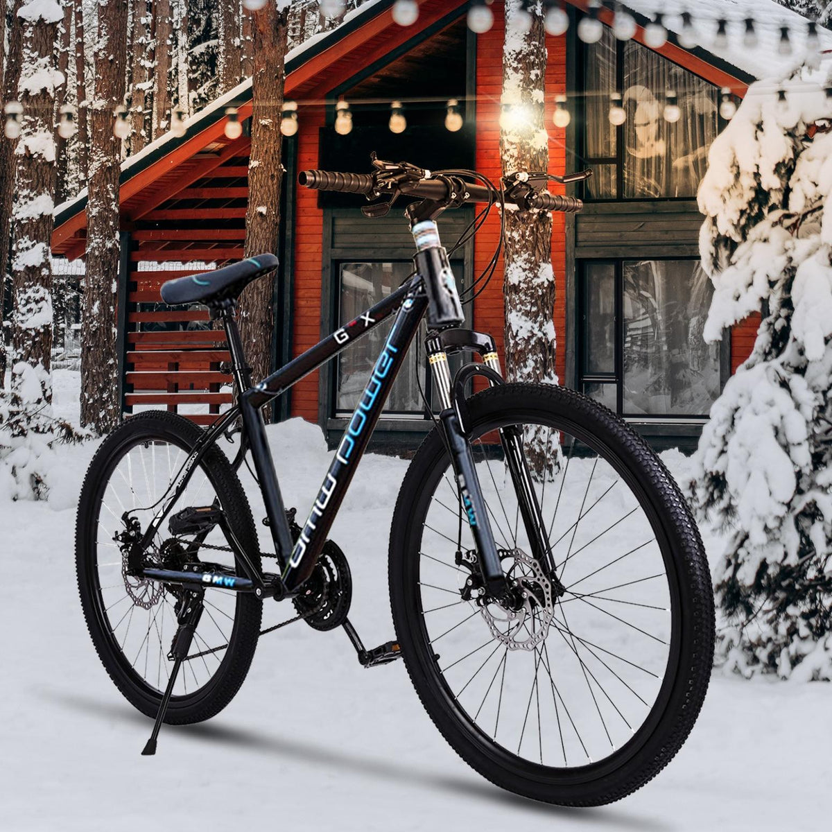 HOMBOM 26 inch Mountain Bike for Adult and Youth,Outdoor Bikes for Men Women,21 Speed Bicycle Full Suspension Disc Brake MTB Bikes Blue