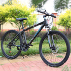 HOMBOM 26 inch Mountain Bike for Adult and Youth,Outdoor Bikes for Men Women,21 Speed Bicycle Full Suspension Disc Brake MTB Bikes Blue