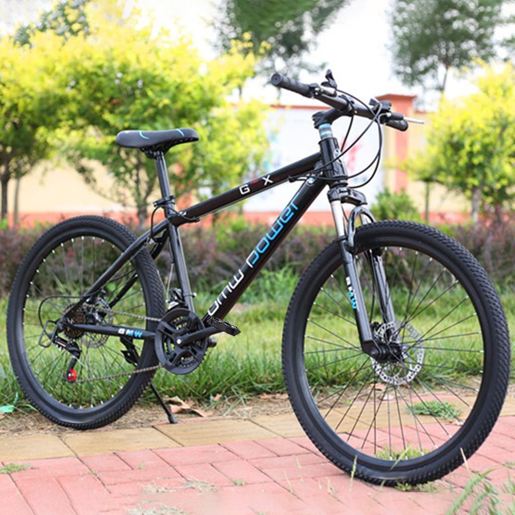 HOMBOM 26 inch Mountain Bike for Adult and Youth,Outdoor Bikes for Men Women,21 Speed Bicycle Full Suspension Disc Brake MTB Bikes Blue