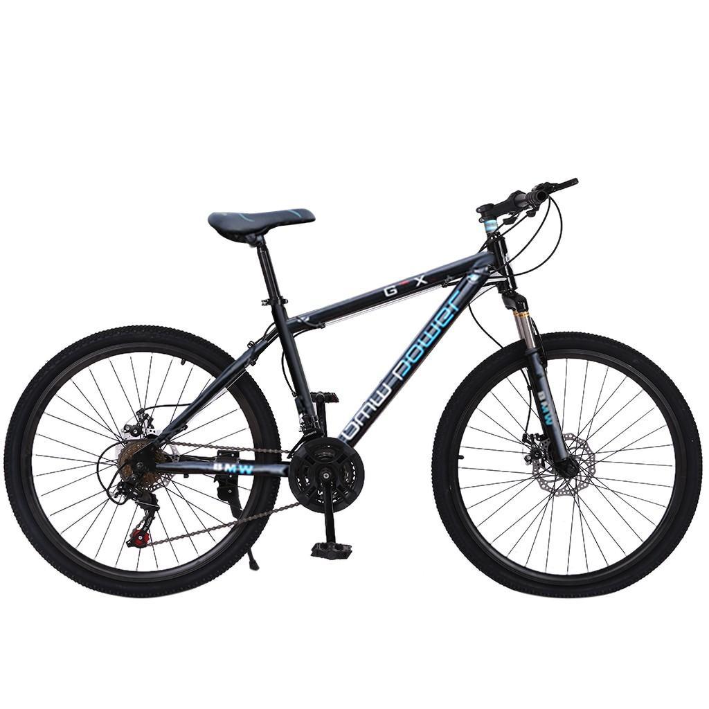 HOMBOM 26 inch Mountain Bike for Adult and Youth,Outdoor Bikes for Men Women,21 Speed Bicycle Full Suspension Disc Brake MTB Bikes Blue