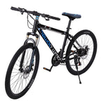 HOMBOM 26 inch Mountain Bike for Adult and Youth,Outdoor Bikes for Men Women,21 Speed Bicycle Full Suspension Disc Brake MTB Bikes Blue