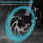 HOMBOM 26 inch Mountain Bike for Adult and Youth,Outdoor Bikes for Men Women,21 Speed Bicycle Full Suspension Disc Brake MTB Bikes Blue
