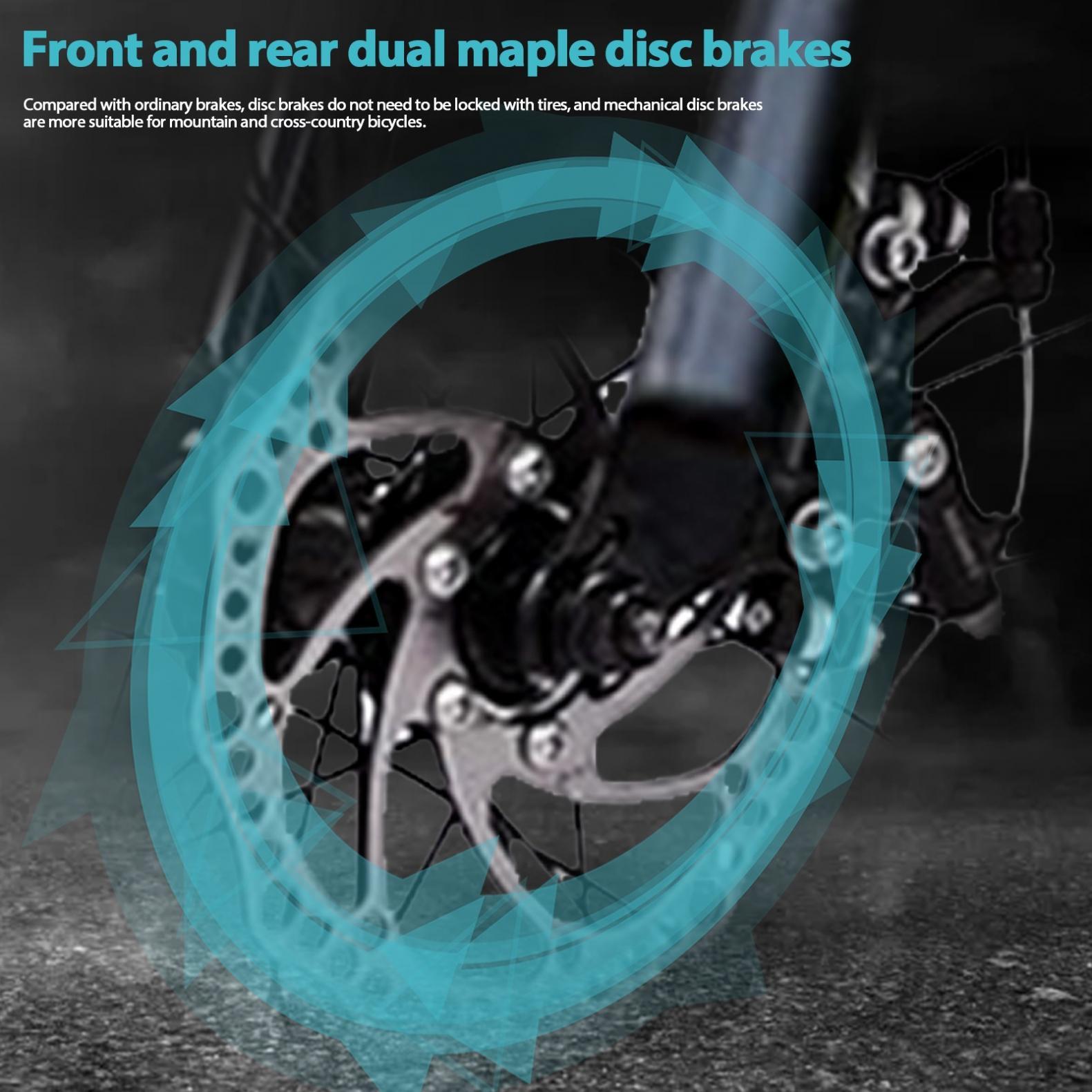 HOMBOM 26 inch Mountain Bike for Adult and Youth,Outdoor Bikes for Men Women,21 Speed Bicycle Full Suspension Disc Brake MTB Bikes Blue