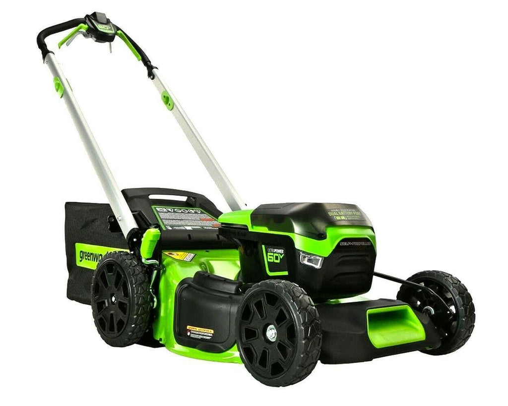 GreenWorks PRO 21 in. 60-Volt Cordless Push Lawn Mower W Battery & Rapid Charger