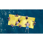 Floatation iQ Floating Oasis 15 x 6 Foot Foam Island Water Pool Lake Lounger Play Pad Mat, Lime and Yellow