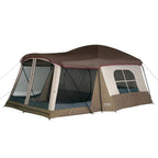 Klondike 16 ft. x 11 ft. Lar8-Person Screen Room Outdoor Camping Tent in Brown