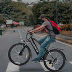 INTHEAIR 26 In. 350 W Ebike for Adults Electric Commuter Bicycle with 36- V/10.4 AH Removable Battery for Men and Women,  21 Speed Gears, Black