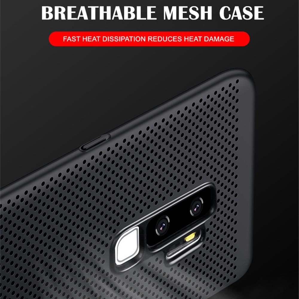 Phone Case - Luxury Ultra Slim Grid Heat Dissipate Shockproof Case For Samsung S8 S9 Plus Note 8 9 s10 plus