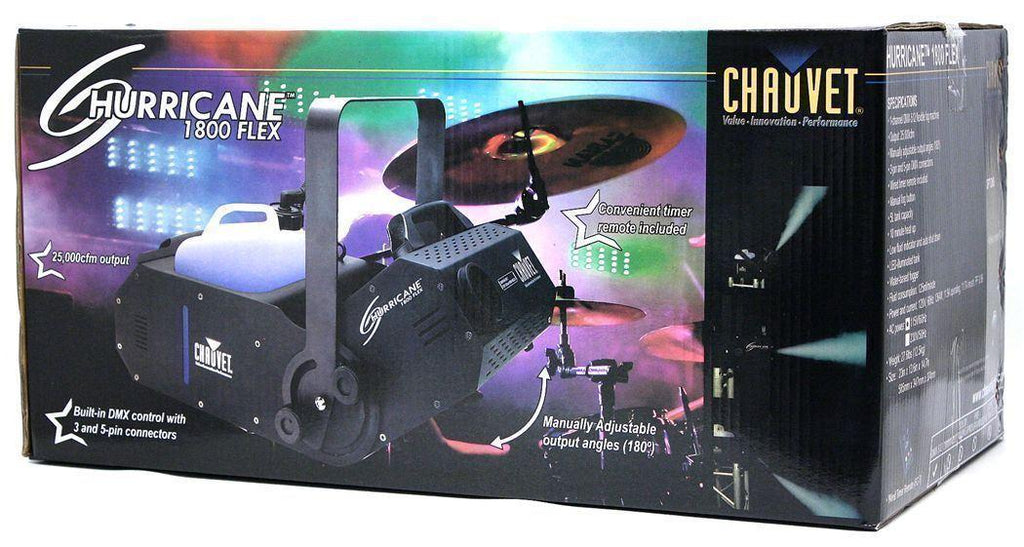 Chauvet HURRICANE H-1800 FLEX Fog / Smoke Machine H1800+2) Gallons of Fog Juice