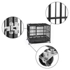 HYD-Parts Steel 37inch/42inch/48inch LarDog Cage,Heavy Duty Strong Pet Kennel Crate Playpen with Wheels for LarDogs
