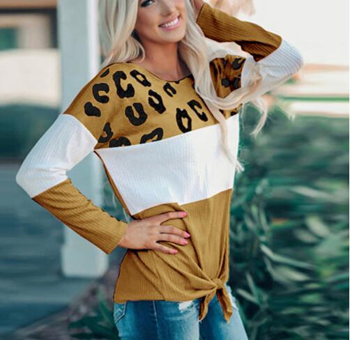 Women's Long Sleeve Elegant Patchwork T shirt