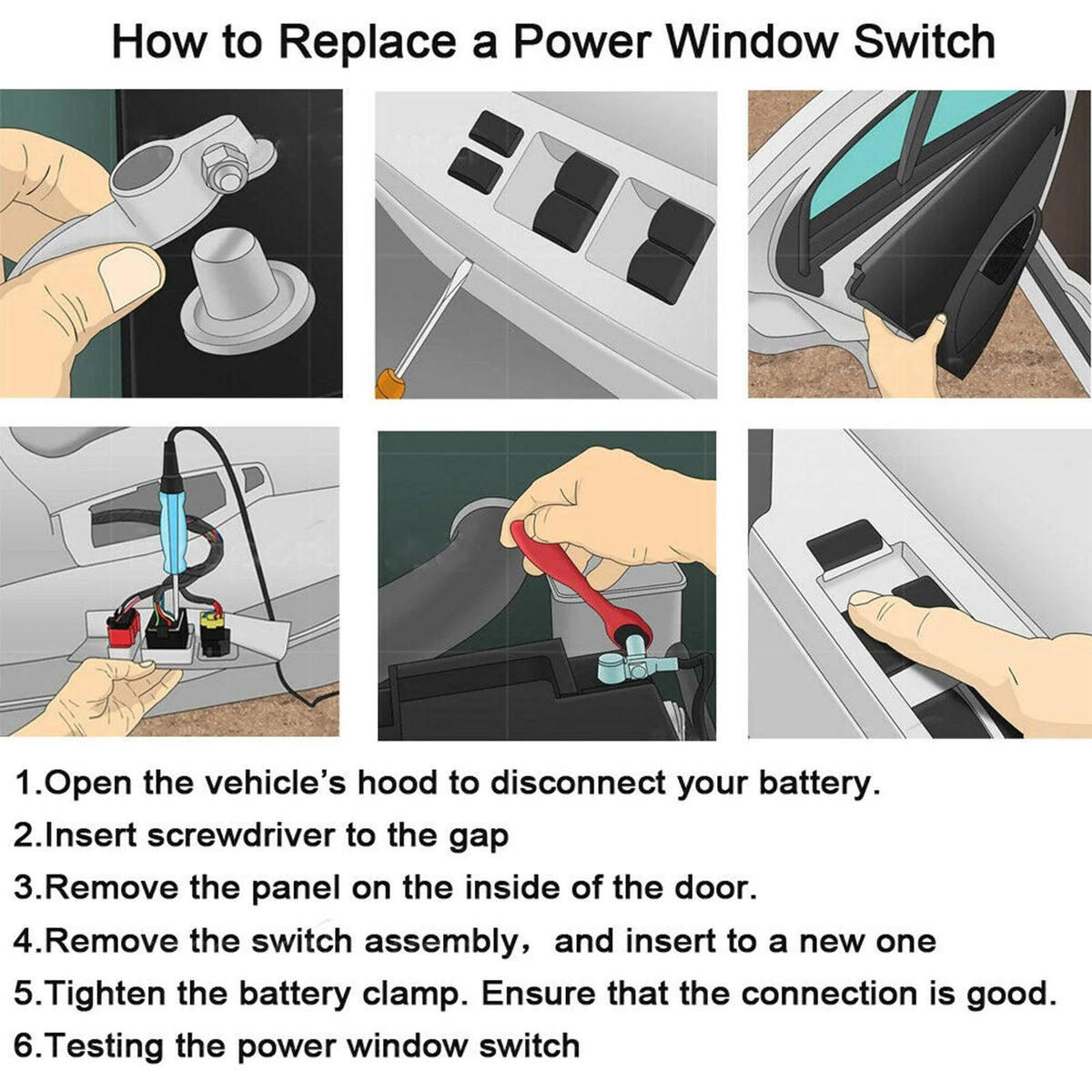 Electric Window Master Control Switch For Toyota 1997-2002 Camry Corolla Avalon Generic