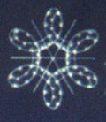 Queens of Christmas Loop Snowflake LED Ground Mount, 3', Warm White