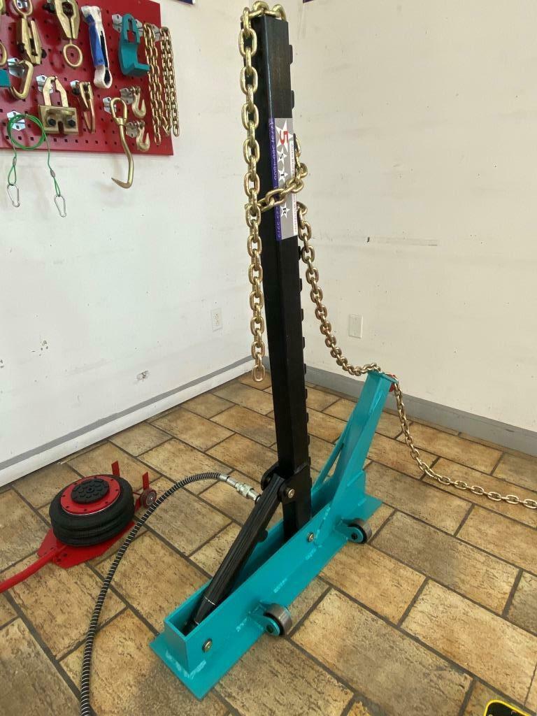 Portable Auto Body Pulling Post Frame Straightener CLAMPS & 3 TON AIR JACK!