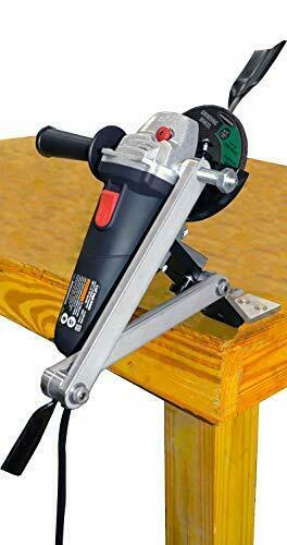 Model 5005 Adjustable Lawn Mower Blade Sharpener with Angle Grinder and Wheel