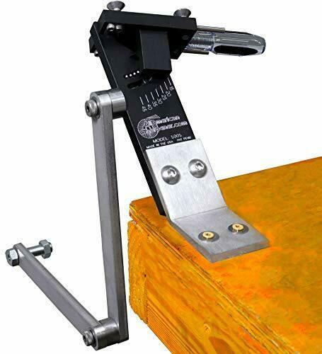 Model 5005 Adjustable Lawn Mower Blade Sharpener with Angle Grinder and Wheel