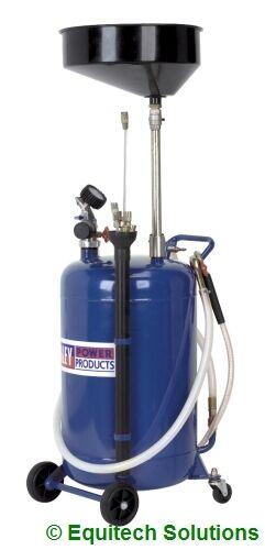 Sealey AK459DX Oil Drainer Mobile Waste Air Discharc/w Probes 90 Litre