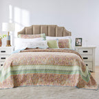 Global Trends Portsmouth Bordered Bedspread and Pillow Sham Set, 3-Piece King/Cal King