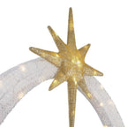 7 ft Warm White LED 2D Nativity Scene Holiday Yard Decoration