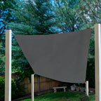 117 in. H x 117 in. W Dark Gray Square Outdoor Patio Sun Shade Tarp