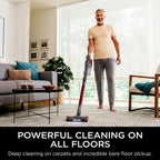 Shark IZ163H Pet Plus Cordless Stick Vacuum with Self-Cleaning Brushroll, PowerFins, MultiFLEX, Crevice Tool &amp; Pet Multi-Tool, 40-min Runtime, Raspberry