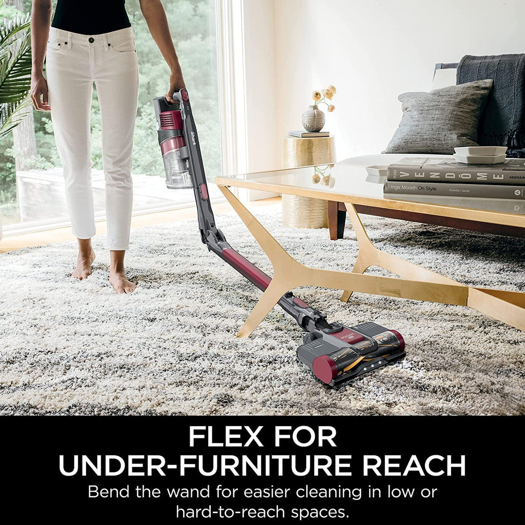 Shark IZ163H Pet Plus Cordless Stick Vacuum with Self-Cleaning Brushroll, PowerFins, MultiFLEX, Crevice Tool &amp; Pet Multi-Tool, 40-min Runtime, Raspberry