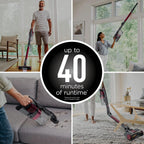 Shark IZ163H Pet Plus Cordless Stick Vacuum with Self-Cleaning Brushroll, PowerFins, MultiFLEX, Crevice Tool &amp; Pet Multi-Tool, 40-min Runtime, Raspberry