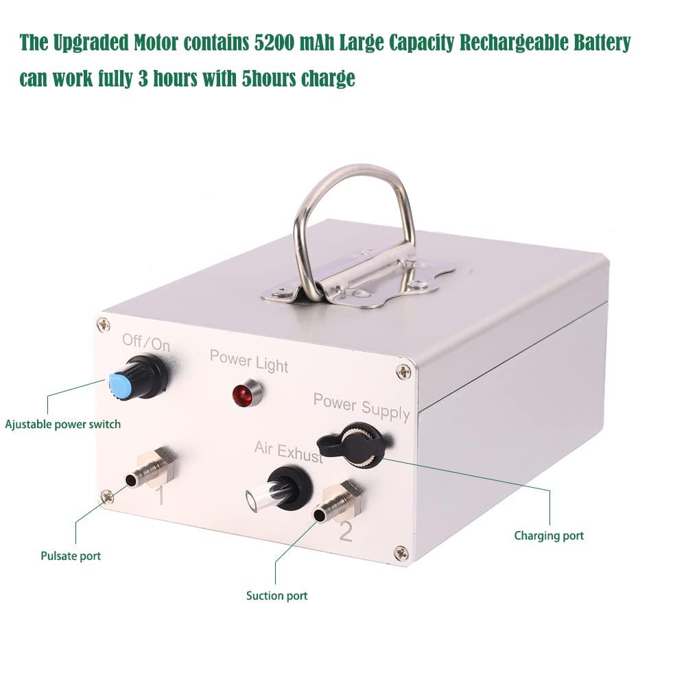 mapotad 7l goat electric milking machine, automatic rechargeable battery powered pulsation vacuum pump with 2 teat cups stainless steel bucket for goat(battery model)