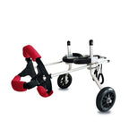 ZHIJIA Pet Disabled Wheelchair Pet Wheelchair Aluminum Alloy 2 Wheel Sports Car Suitable for Disabled Cats and Dogs, Red Light Weight
