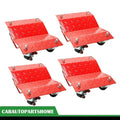 4Pcs 12"x16" Tire Wheel Dollies Dolly Vehicle Car Auto Repair Red Skate 3000lb