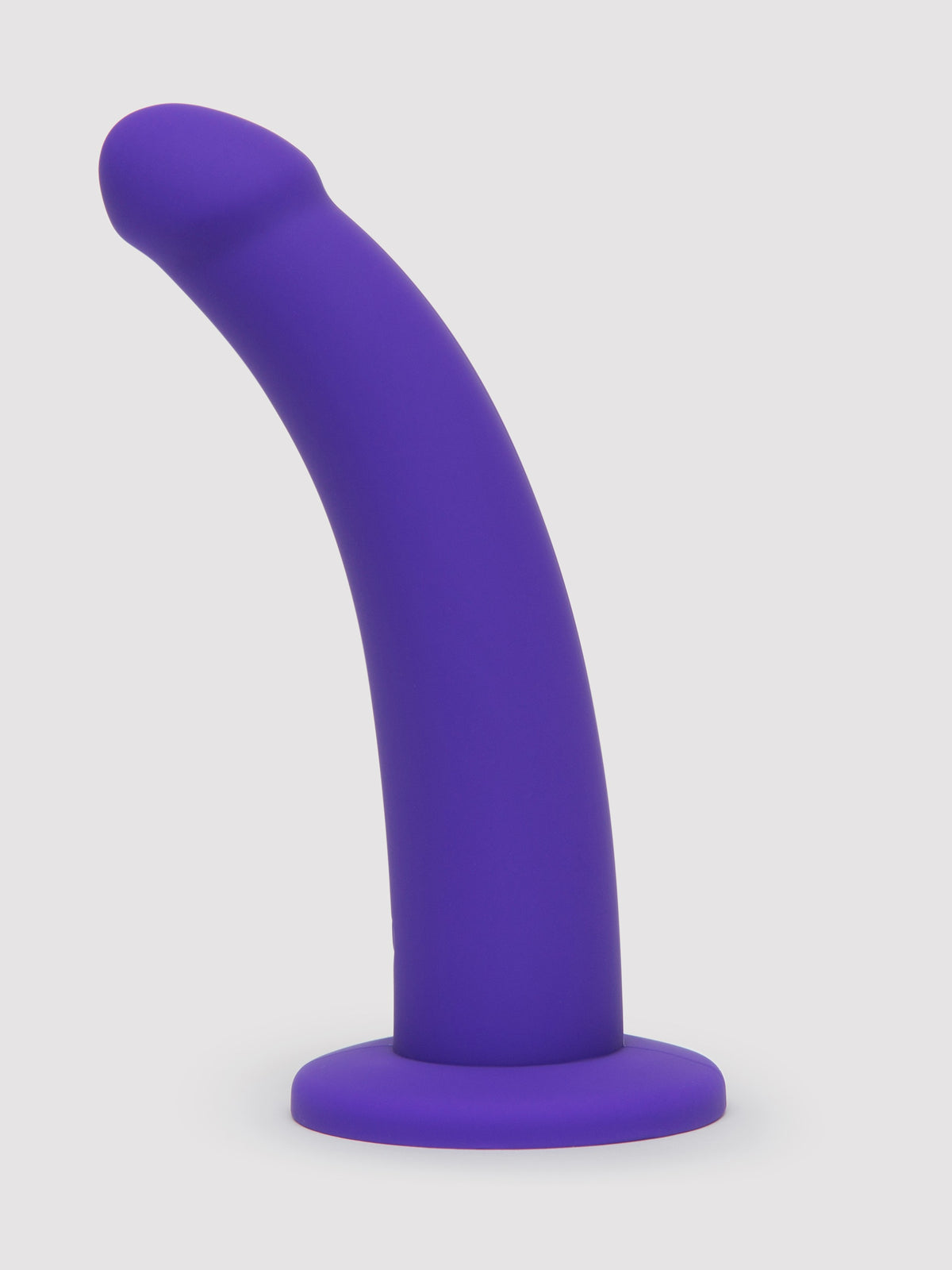 Lovehoney Curved Silicone Suction Cup Dildo 7 Inch, Purple | Purple