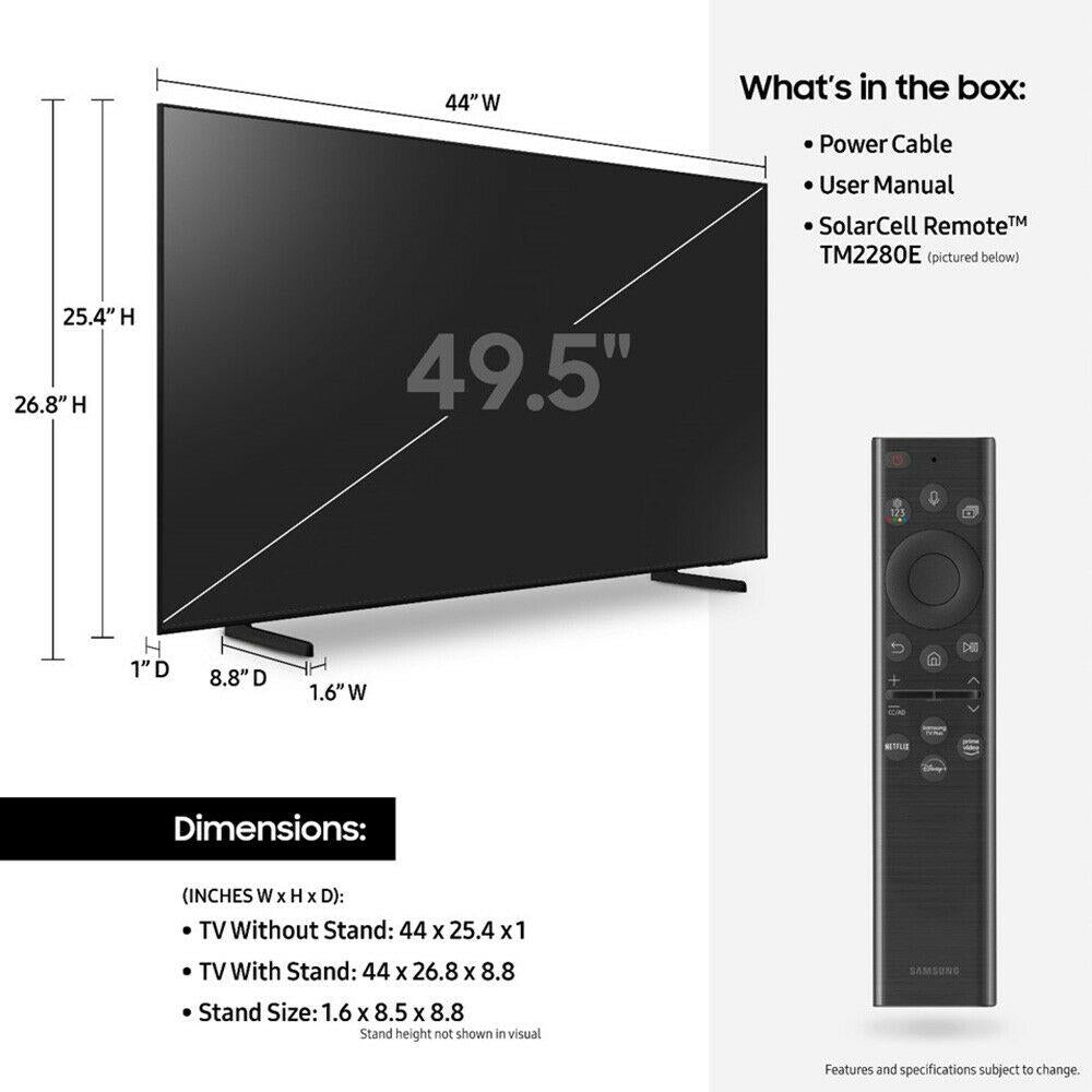 samsung - qled 4k smart tv, 50" inch w/ alexa built-in