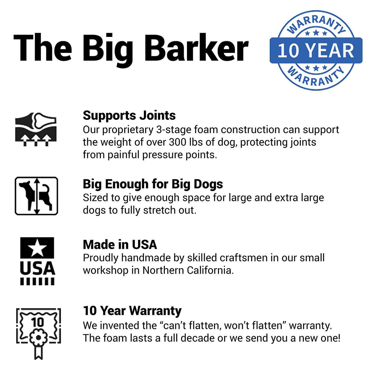 Big Barker 7" Pillow Top Orthopedic Dog Bed for Larand Extra LarBreed Dogs (Sk Edition)