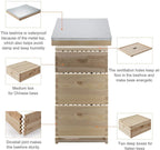 letra bee hive, 3 layer bees house beekeeping box with 10 medium &amp;20 deep honeycomb foundation frames, bee box for beekeeper starter, beekeeping supplies equipment, wood complete honey bee hives kit